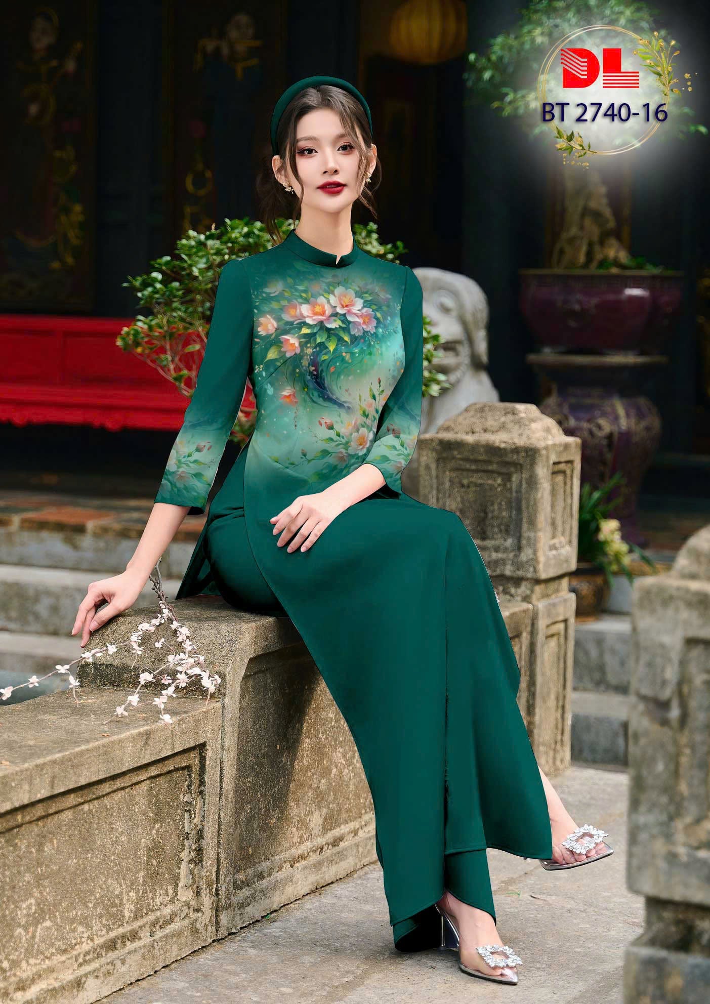 3D Floral Ao Dai - Vietnamese Ao Dai For Women - 3D Silk Ao Dai