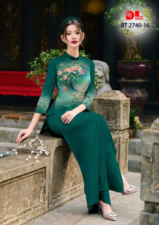3D Floral Ao Dai - Vietnamese Ao Dai For Women - 3D Silk Ao Dai