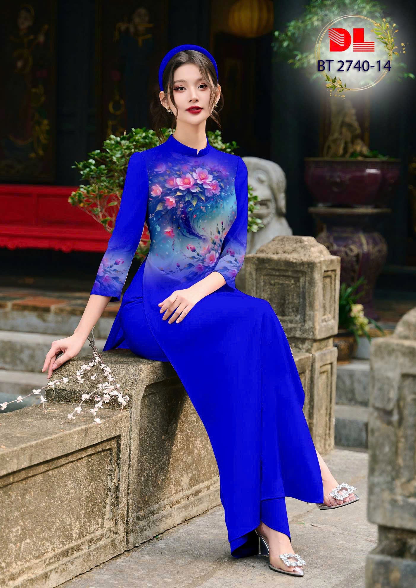 3D Floral Ao Dai - Vietnamese Ao Dai For Women - 3D Silk Ao Dai