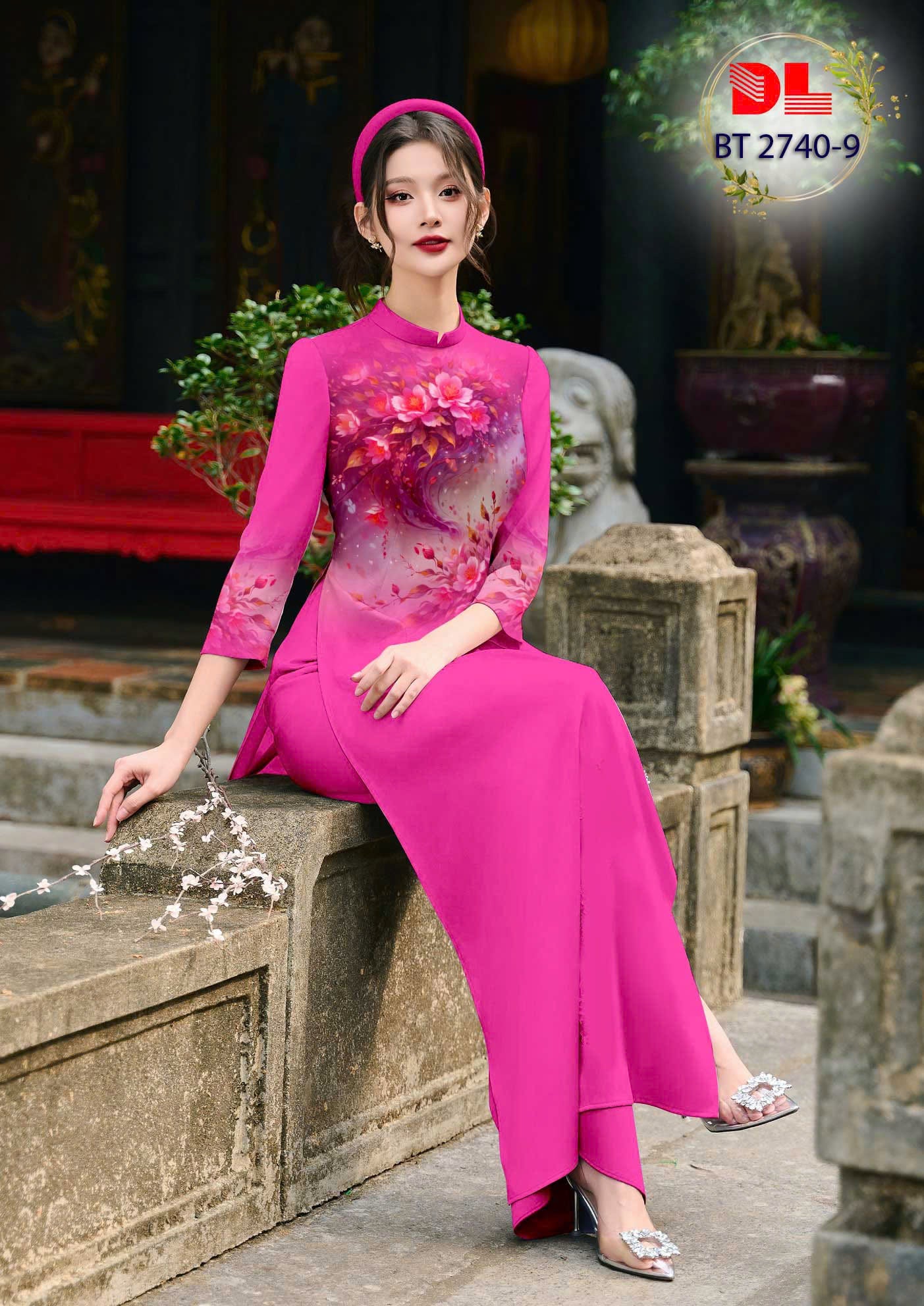 3D Floral Ao Dai - Vietnamese Ao Dai For Women - 3D Silk Ao Dai