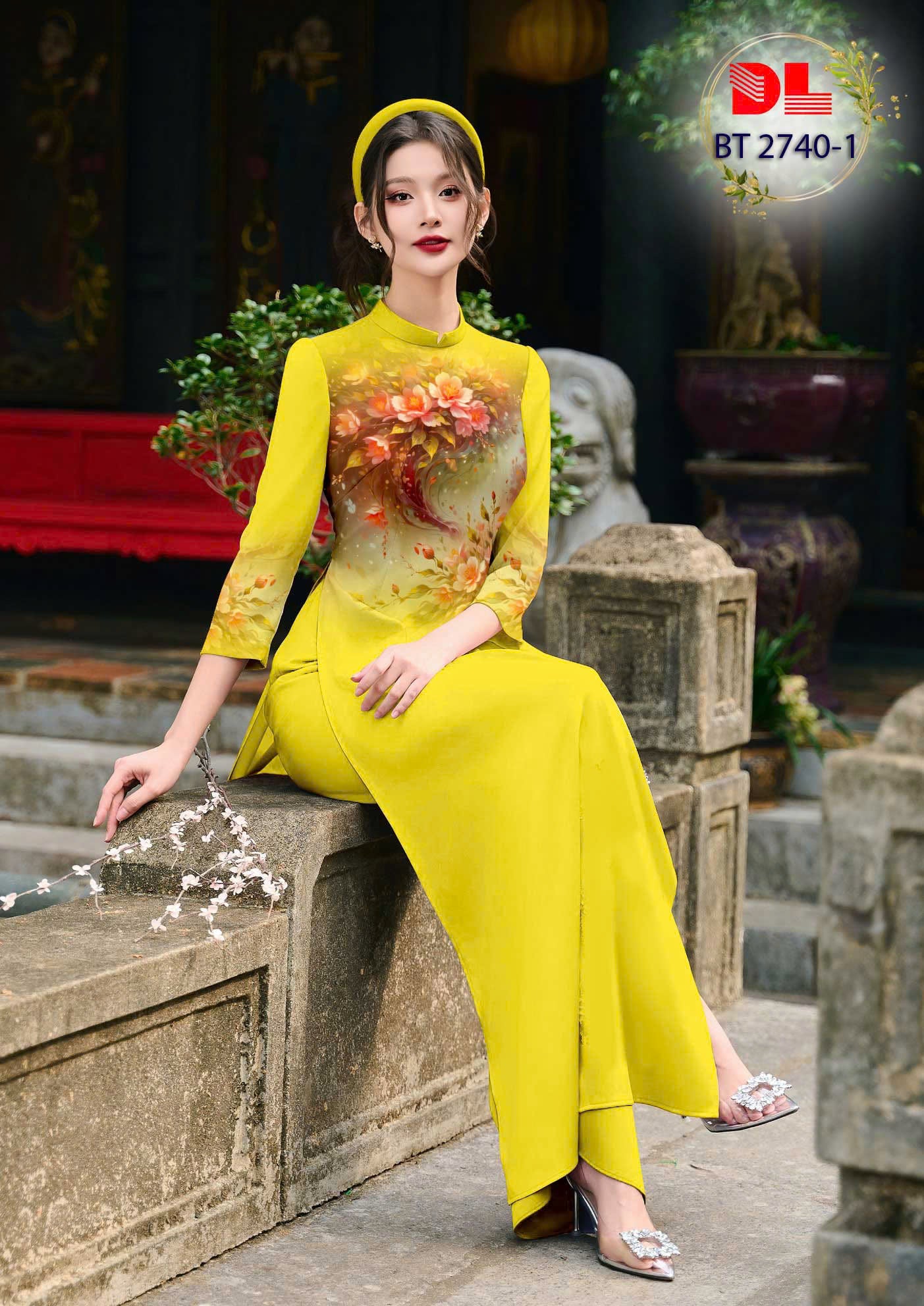 3D Floral Ao Dai - Vietnamese Ao Dai For Women - 3D Silk Ao Dai