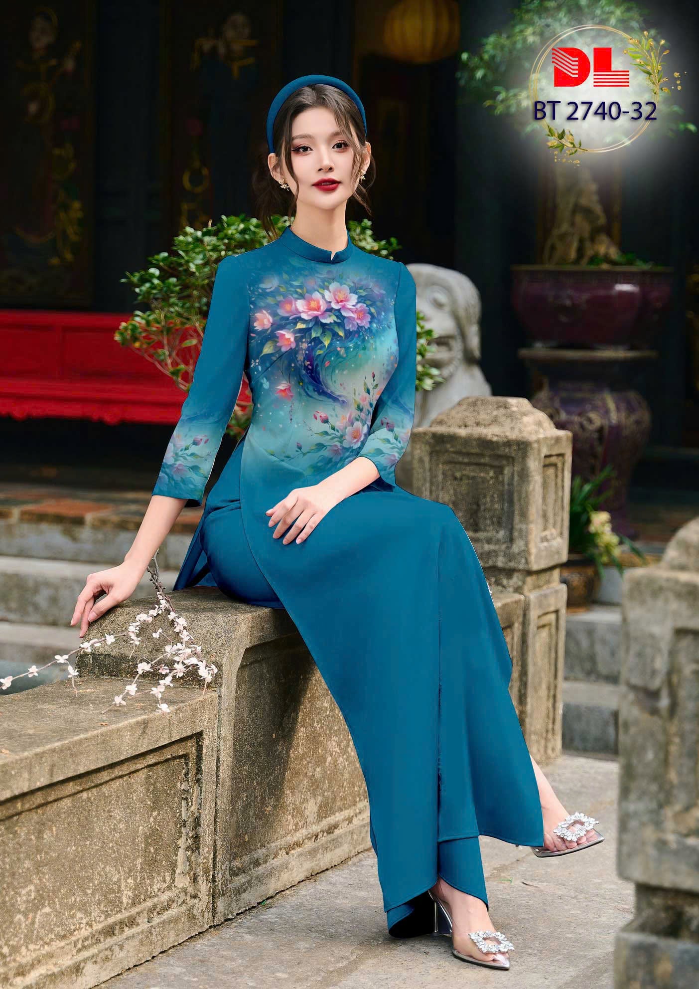 3D Floral Ao Dai - Vietnamese Ao Dai For Women - 3D Silk Ao Dai