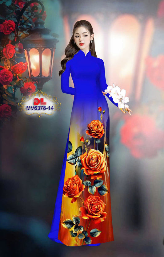 3D Floral Ao Dai - Vietnamese Ao Dai For Women - Áo Dài Truyền Thống