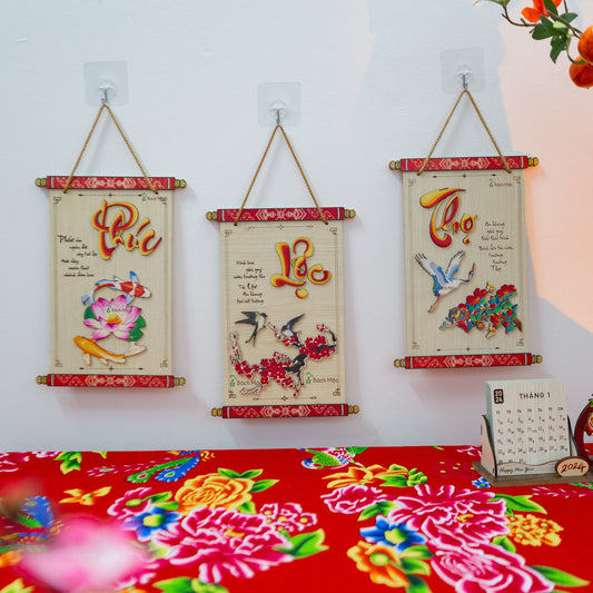 Vietnamese Lunar New Year Decoration Couplets | PHUC LOC THO Hanging Couplets | Vietnam TET