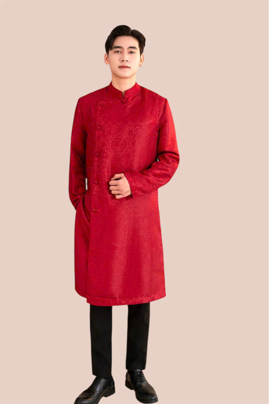 Red Ao Dai | Wedding Ao Dai For Men