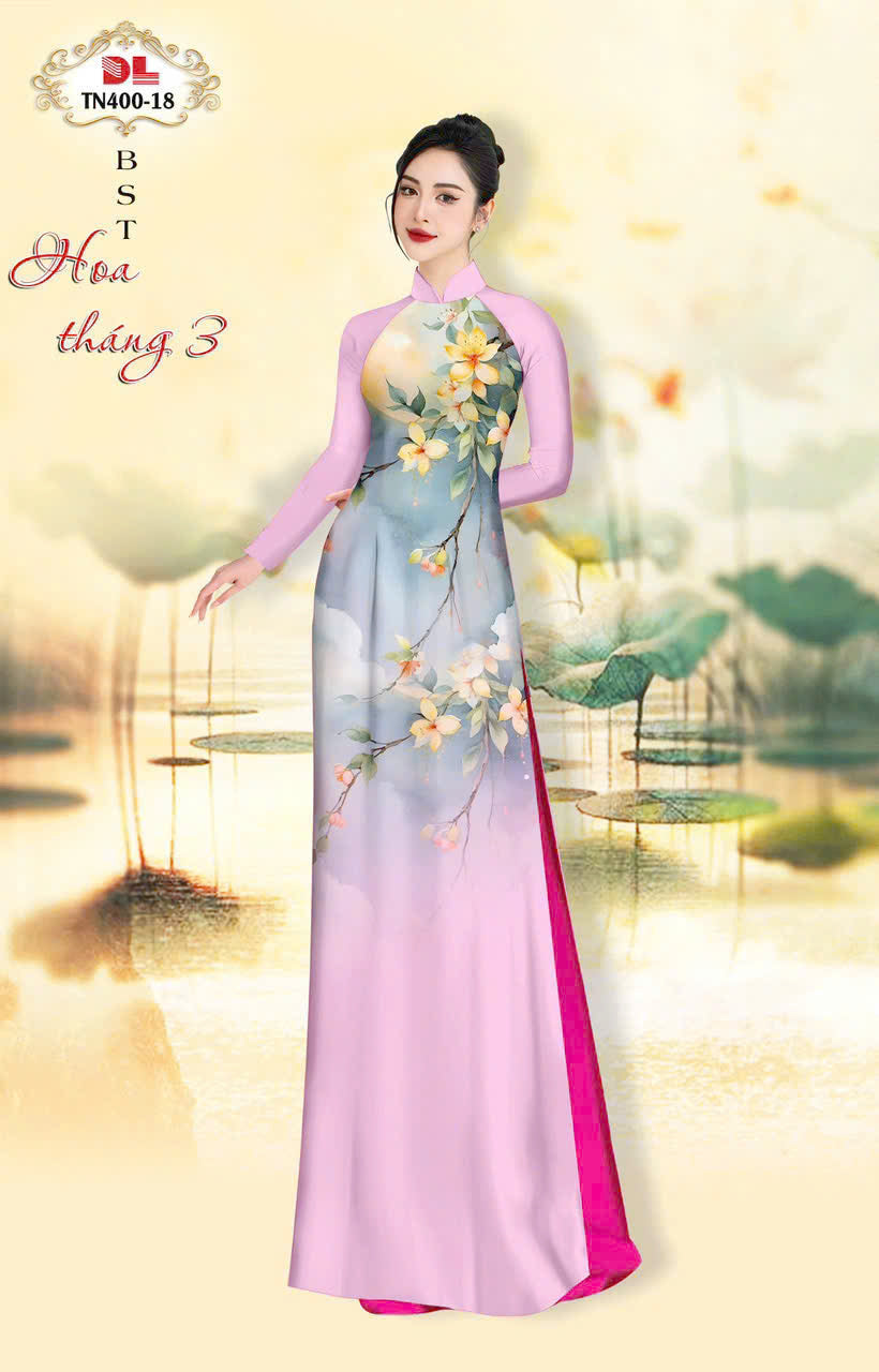 3D Printed Silk Ao Dai - Vietnamese Ao Dai For Women - Áo Dài Truyền Thống