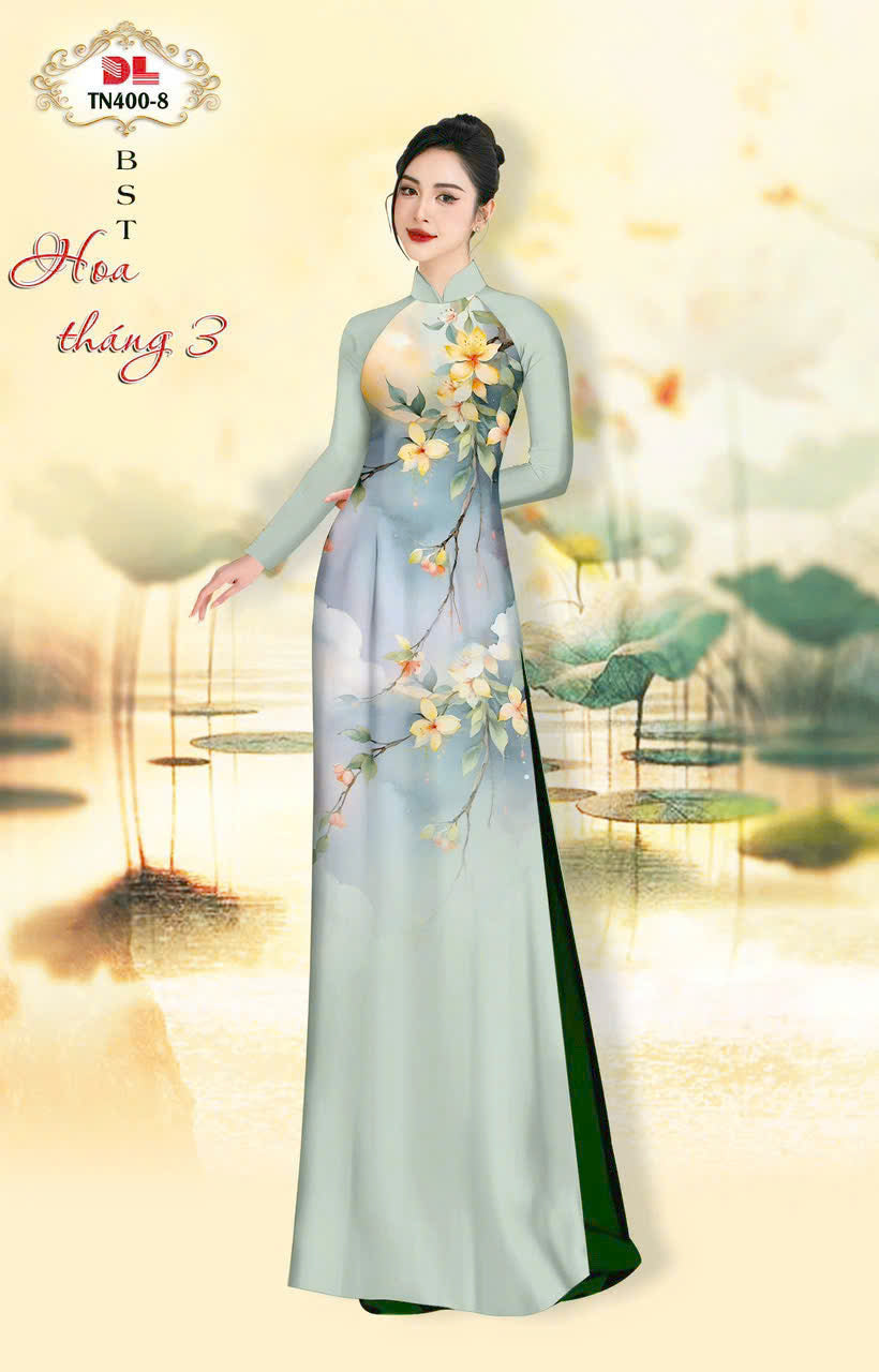 3D Printed Silk Ao Dai - Vietnamese Ao Dai For Women - Áo Dài Truyền Thống