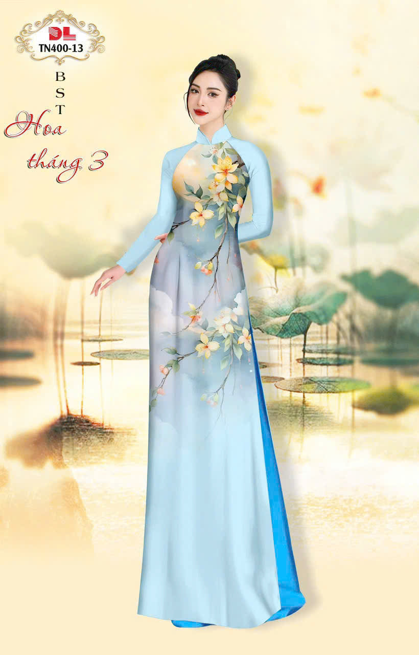 3D Printed Silk Ao Dai - Vietnamese Ao Dai For Women - Áo Dài Truyền Thống