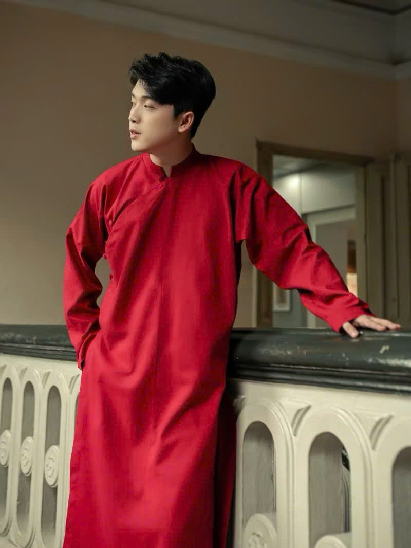 Plain Ao Dai For Men- Vietnamese Traditional Ao Dai