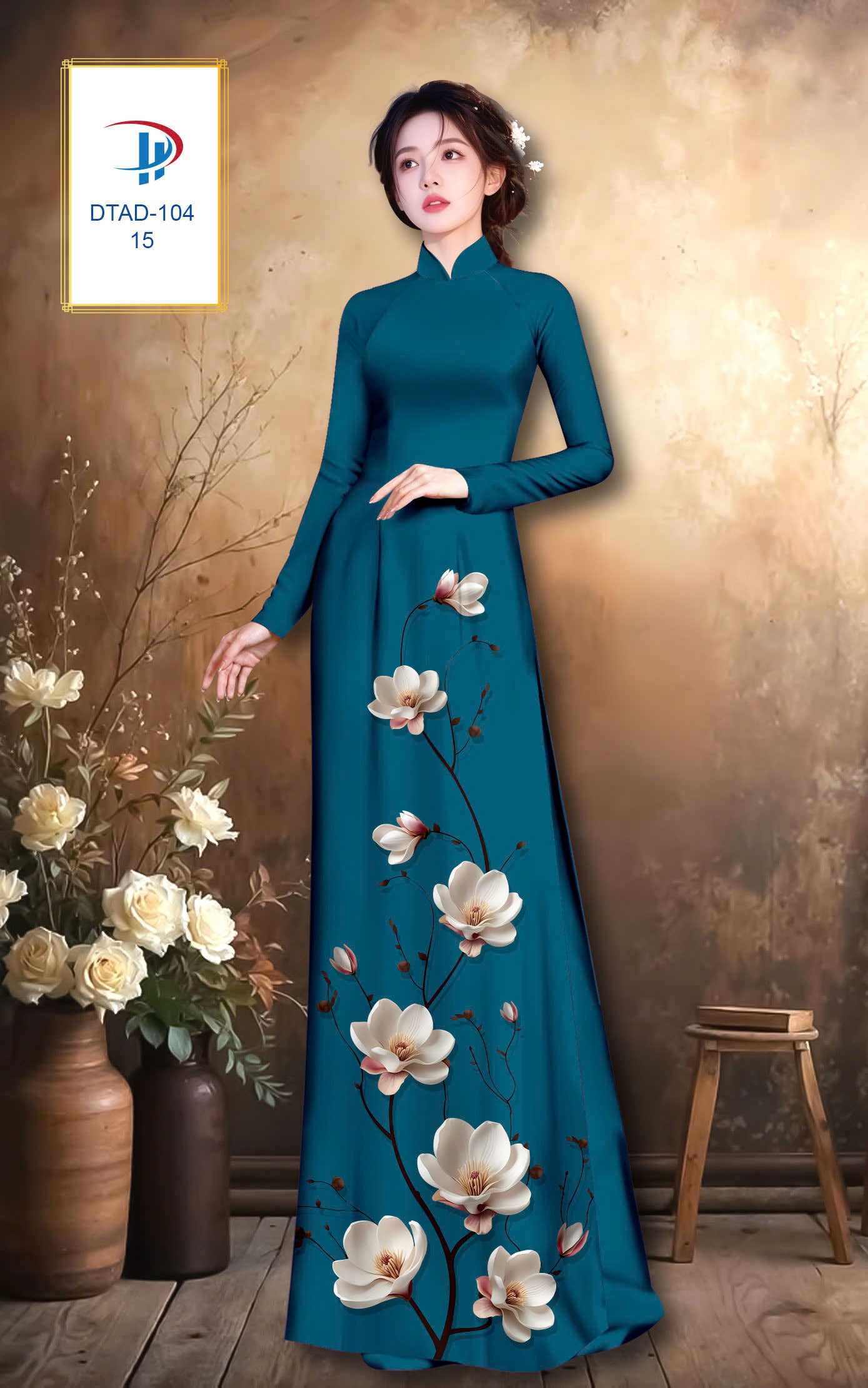 vietnam silk dress DreamDress By PMN Valentina Vietnamese Ao Dai Wedding Dress Gown Beaded Embroidery Illusion Back Silk Pants Sweep