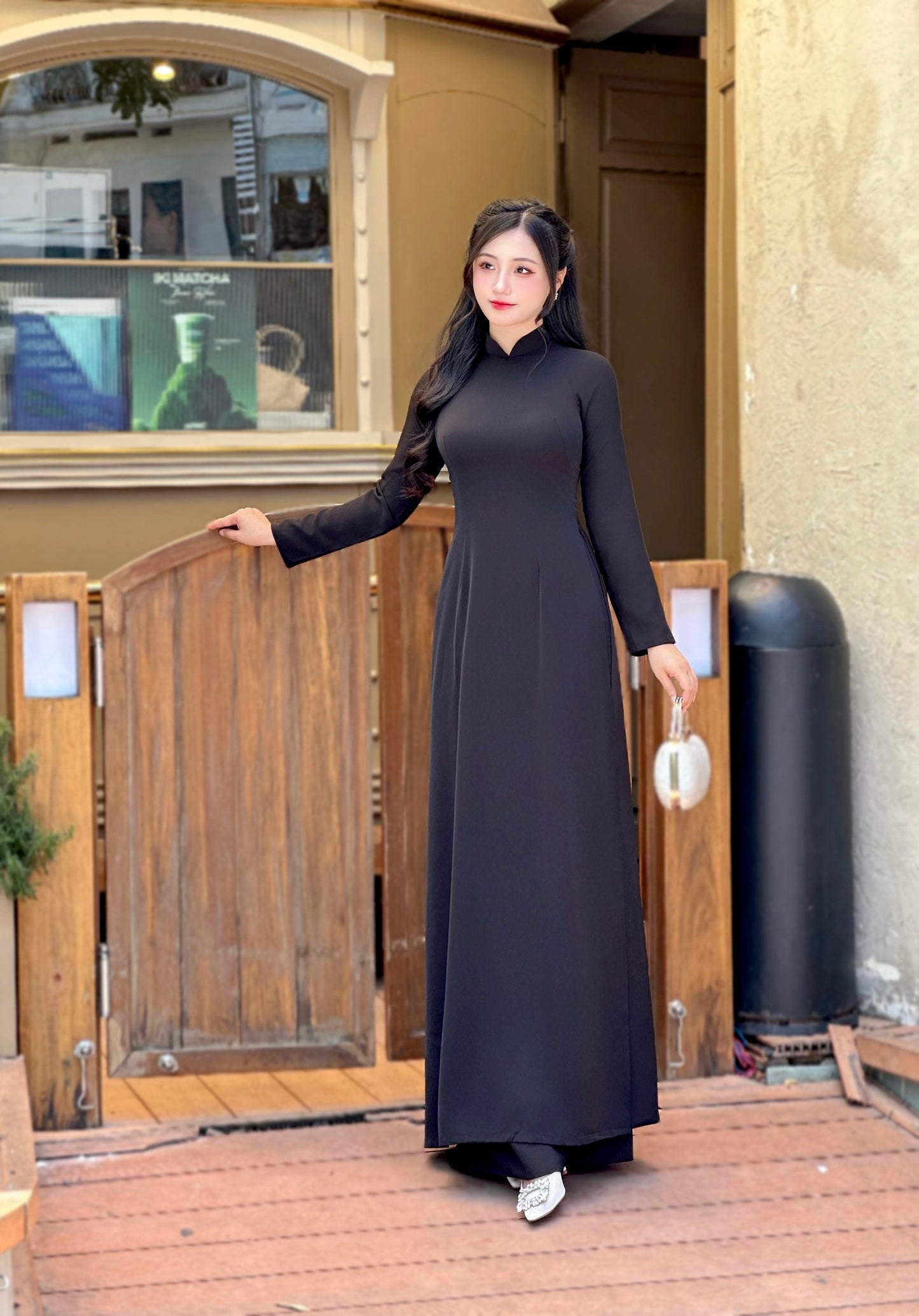 BLACK Ao Dai Dress | Pre made Traditional ao dai for women | Vietnamese long dress
