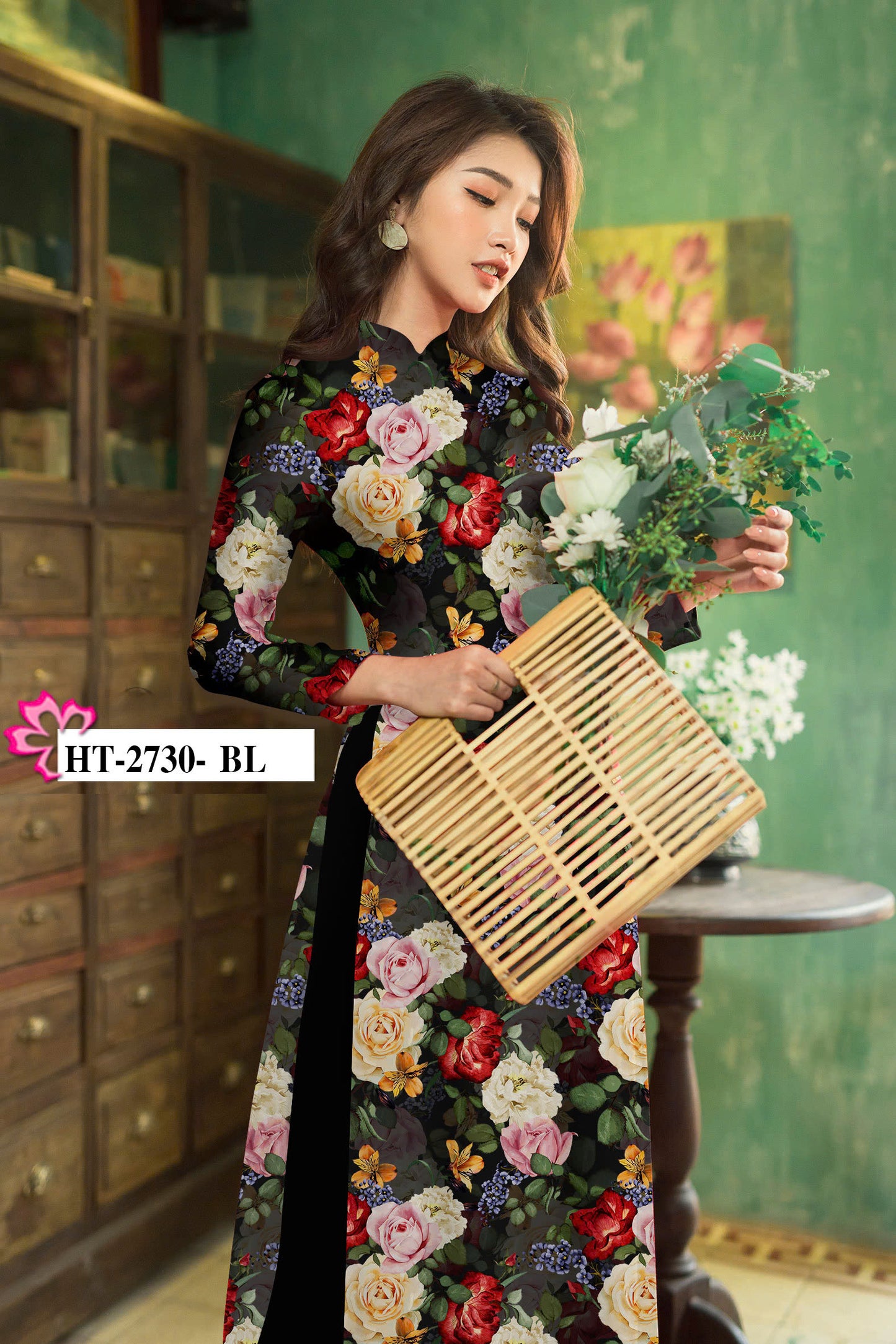 3D Ao Dai For Women | Rose Printed Ao Dai Vietnam