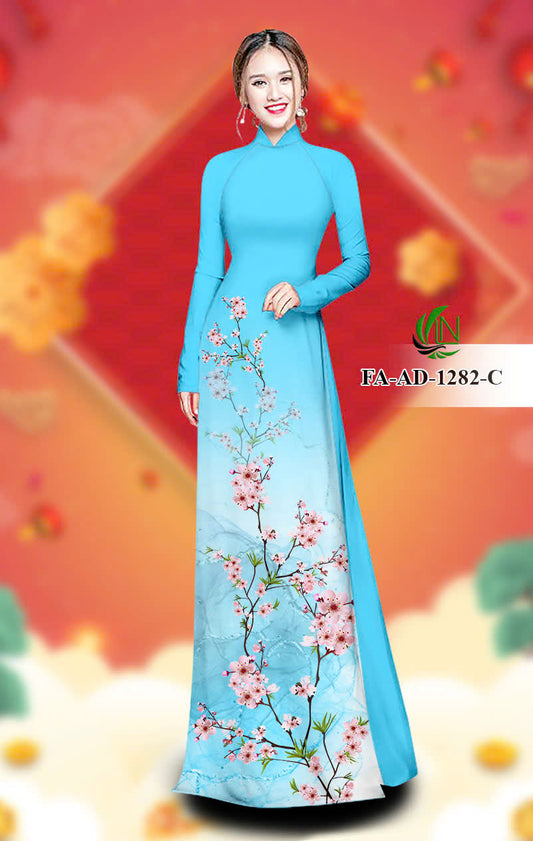 Pre-order: 3D Printed Women Ao Dai with Pants | Uniform Ao Dai | Customized Ao Dai