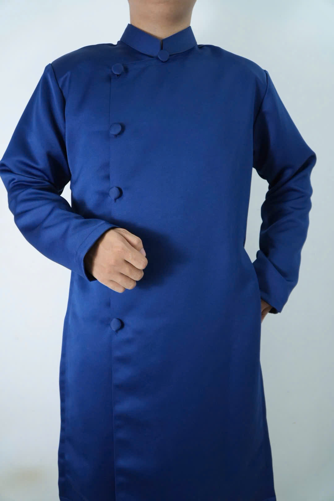 Navy Blue Vietnamese Ao Dai For Men | Men Wedding Ao Dai