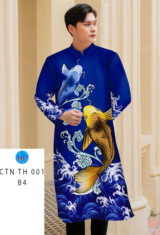 Ca Chep Men's Ao Dai - Vietnamese Traditional Ao Dai For Men