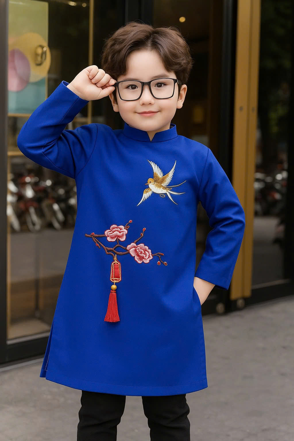 Blue Ao Dai For Boys | Vietnamese Ao Dai Kid | Ao Dai Vietnam
