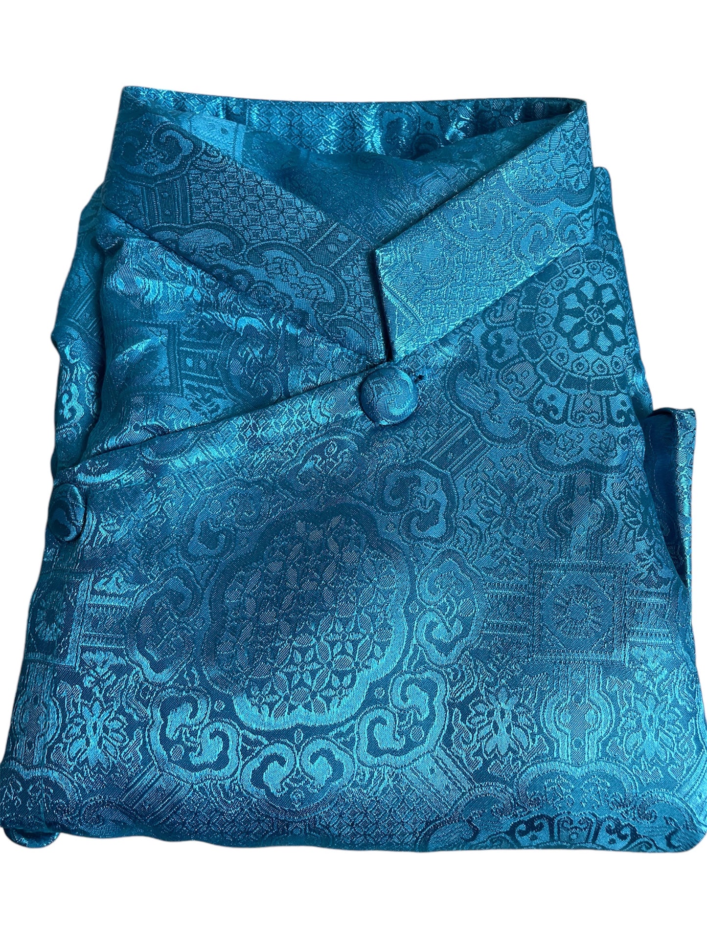 Aqua Blue Gam Ao Dai For Men - Men Dress | Ao Dai For Groomsmen