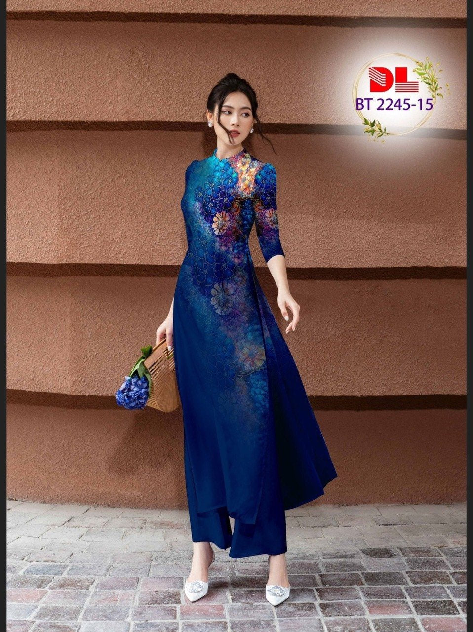 Traditional Vietnamese long dress | 3D Printed Women Ao Dai with Pants | Custom Ao Dai