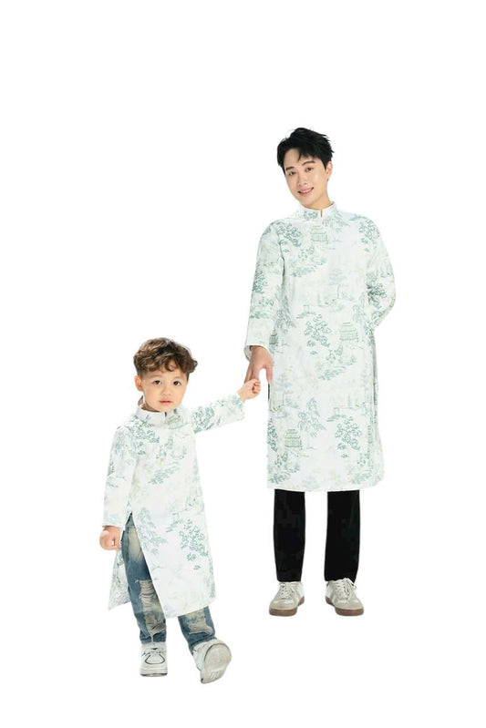 CA2: Vietnamese Ao Dai Boys - Vietnamese Long Dress Ao Dai For Kid