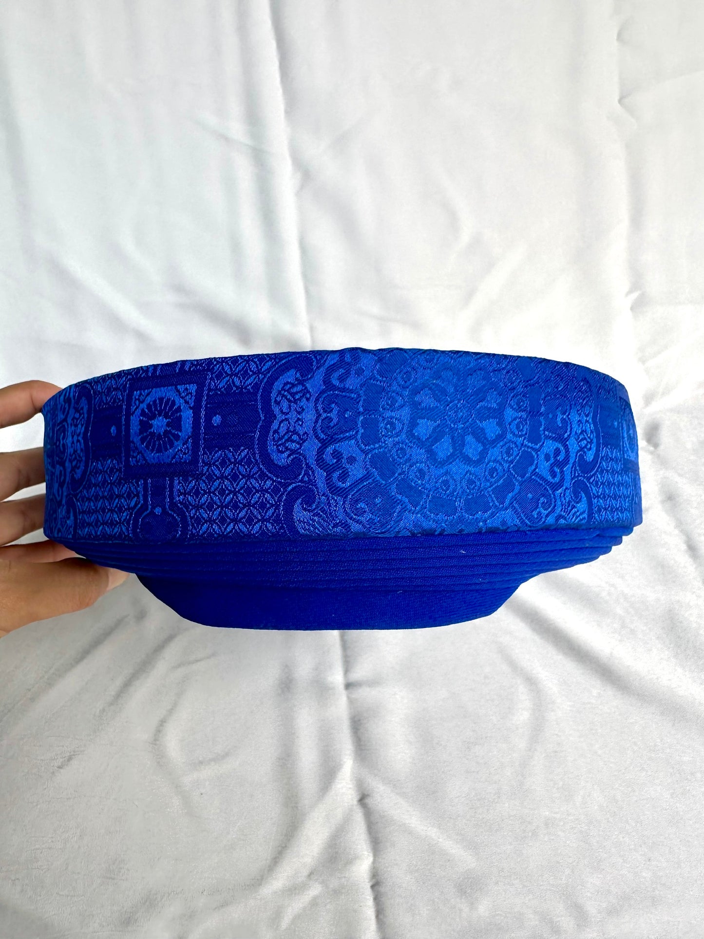 Blue Brocade Hat Ao Dai For Groomsmen- Headband for Ao Dai Dress - Khăn Đóng Chú Rể
