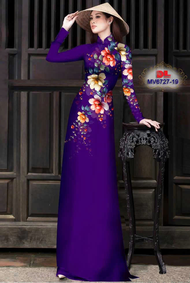 Pre-order: Traditional Vietnamese long dress | 3D Printed Women Ao Dai with Pants | Custom Ao Dai
