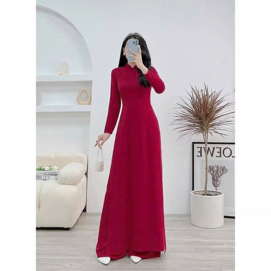 Full Colors My Silk Ao Dai - Plain Traditional Ao Dai