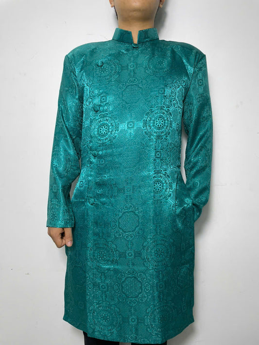 Teal Blue Men Ao Dai Vietnam | Men Ao Dai Dress