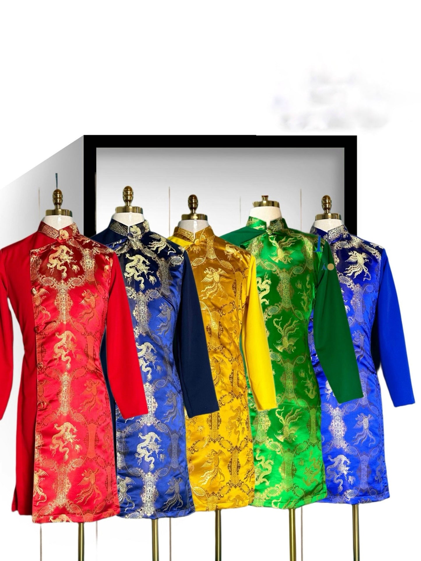 Men Jacquard Gam Ao Dai Top | Pre-made Traditional Vietnamese Ao Dai | Lunar New Year | Ao Dai for Dad, Boy