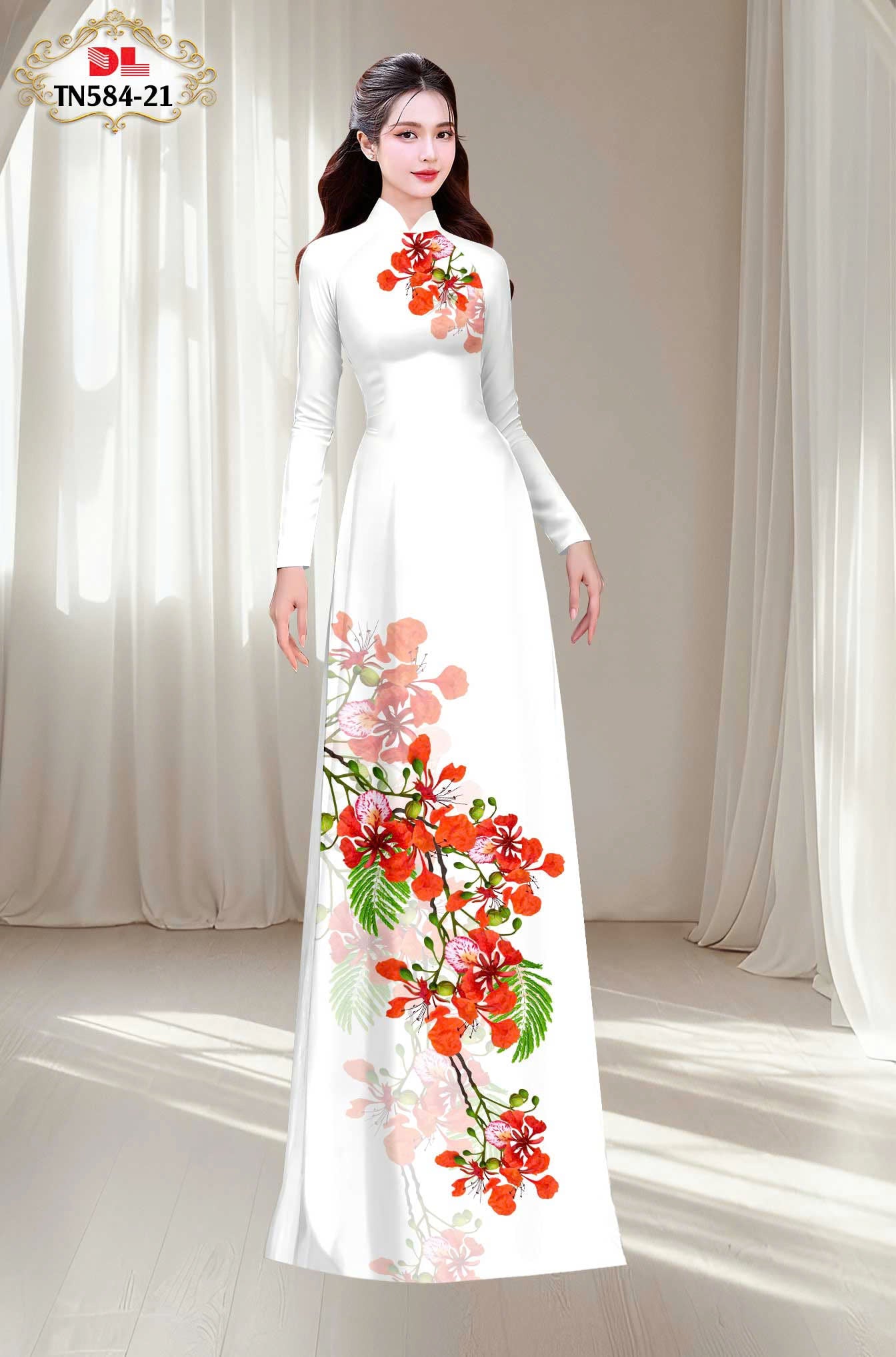Pre-order: Traditional Vietnamese Ao Dai | Ao Dai Viet Nam | Áo Dài Hoa Phượng