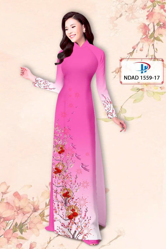 Pre-order: 3D Printed Flower Ao Dai - Traditional Vietnamese Dress for Women