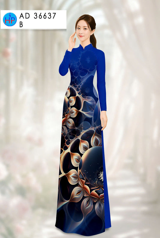 Pre-order: 3D Printed Silk Ao Dai For Women - Traditional Ao Dai Dress - Mã Não Silk Ao Dai
