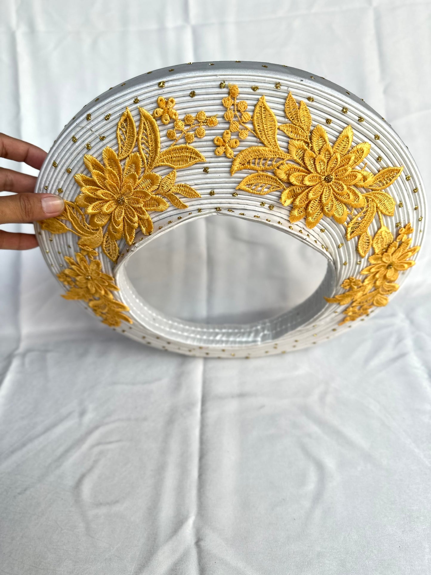 White Hat Ao Dai For Bride - Headband for Ao Dai Dress - Khăn Đóng Cô Dâu