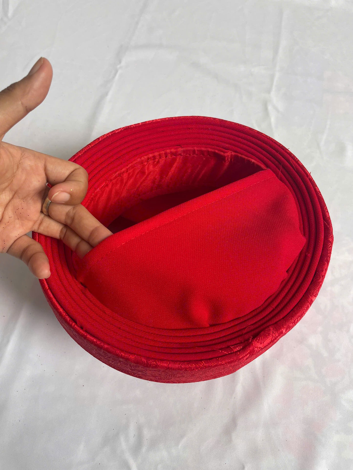 Red Hat Ao Dai For Groomsmen- Headband for Ao Dai Dress - Khăn Đóng Chú Rể
