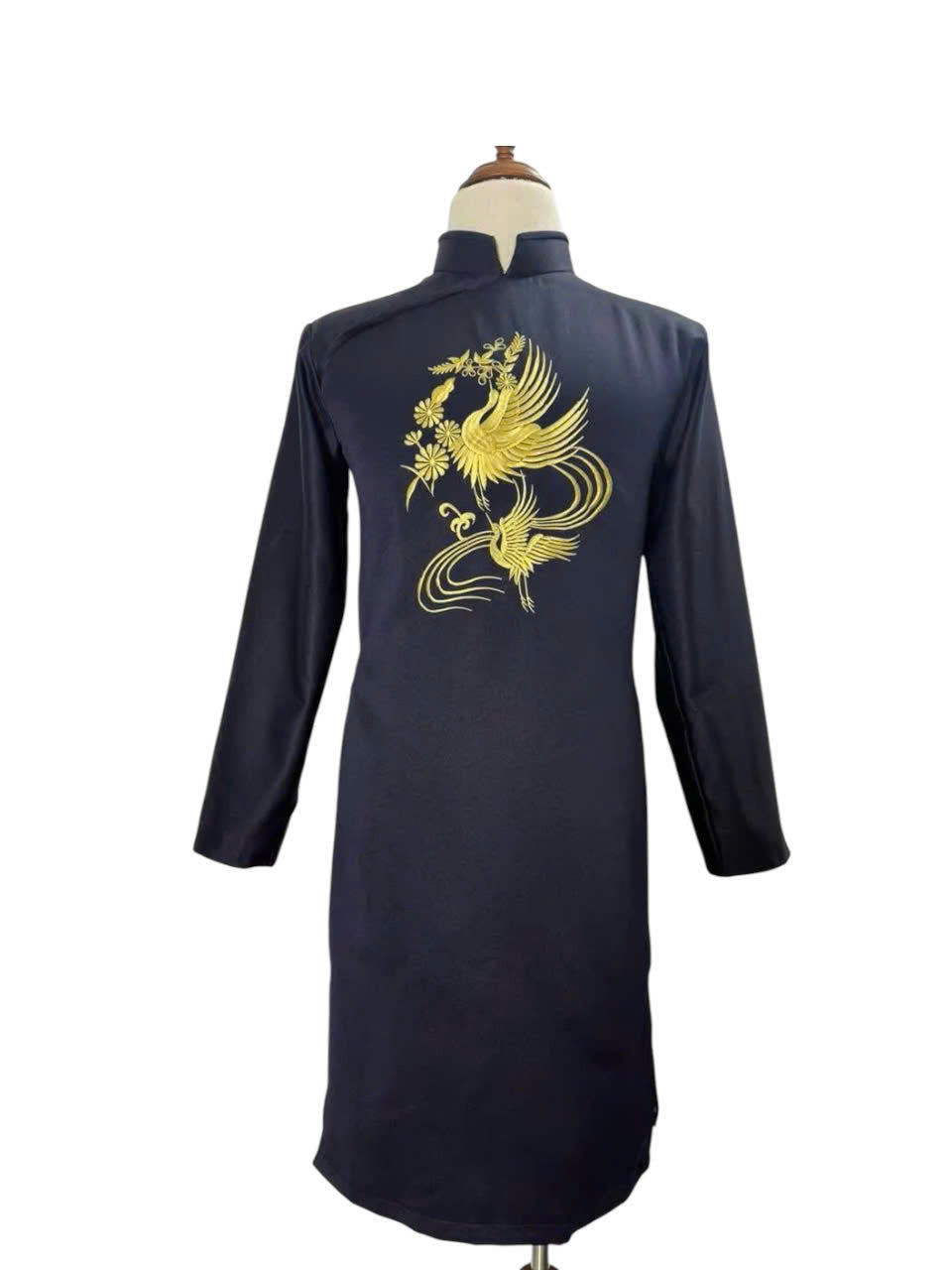 Crane Golden Vietnamese Traditional Ao Dai For Men - Men's Dress