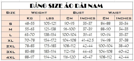 Pre-order Traditional Ao Dai For Men - 3D Printed Ao Dai Men