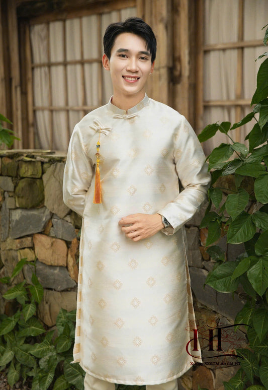 Vietnamese Men Ao Dai Dress | Modern Men Vietnamese Ao Dai - Ao Dai Tet