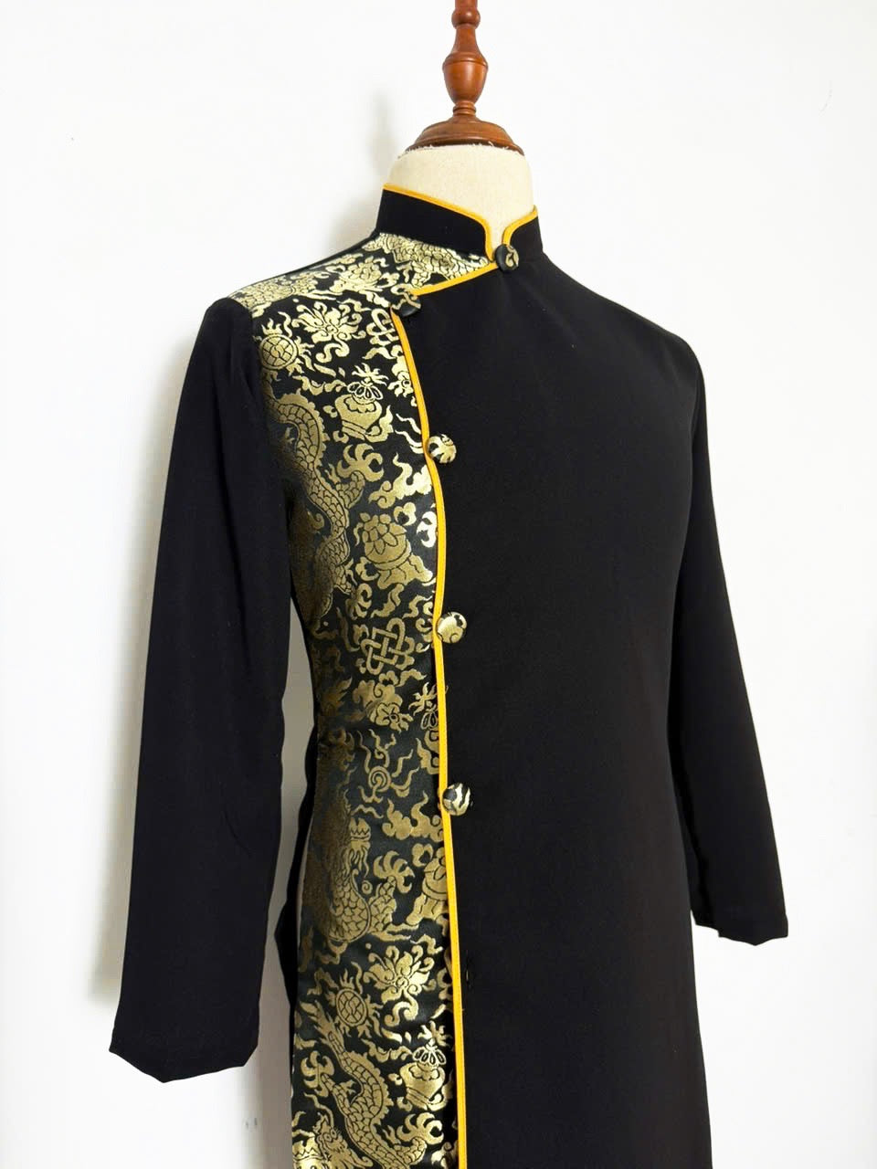 Men Black Gam Ao Dai | Men Dress
