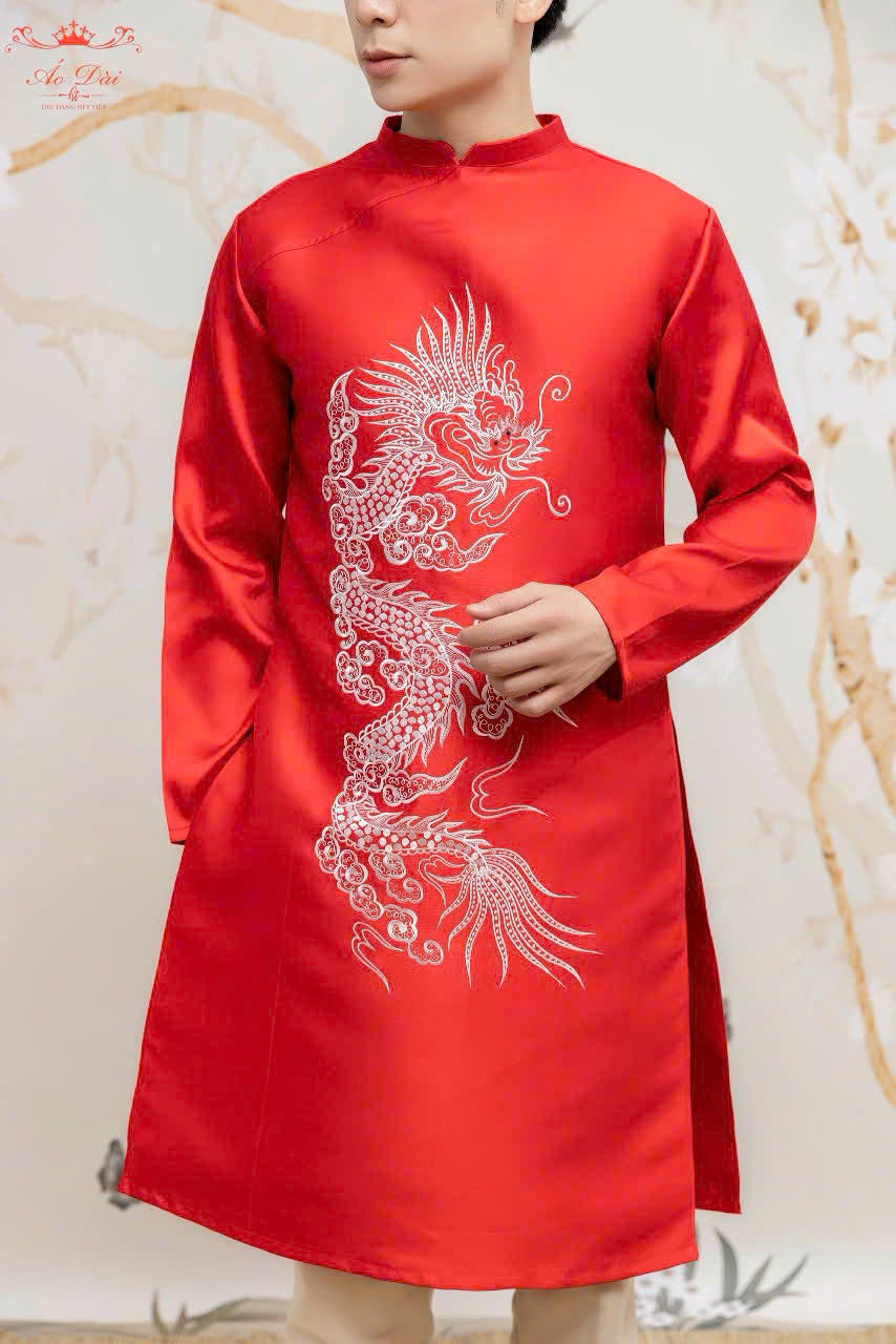Men Dress- Blue Dragon Ao Dai For Men