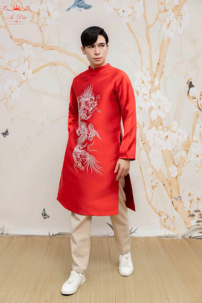 Men Dress- Blue Dragon Ao Dai For Men