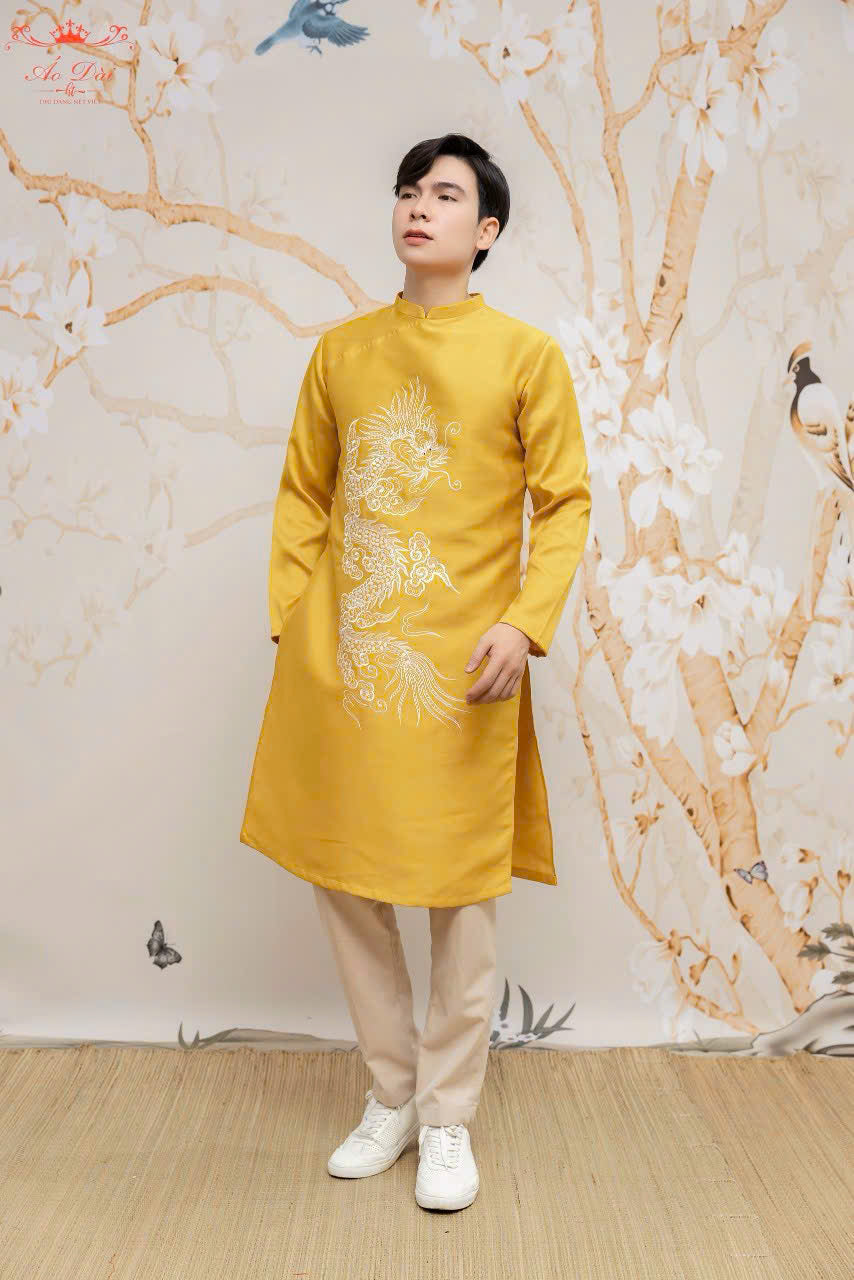Men Dress- Blue Dragon Ao Dai For Men