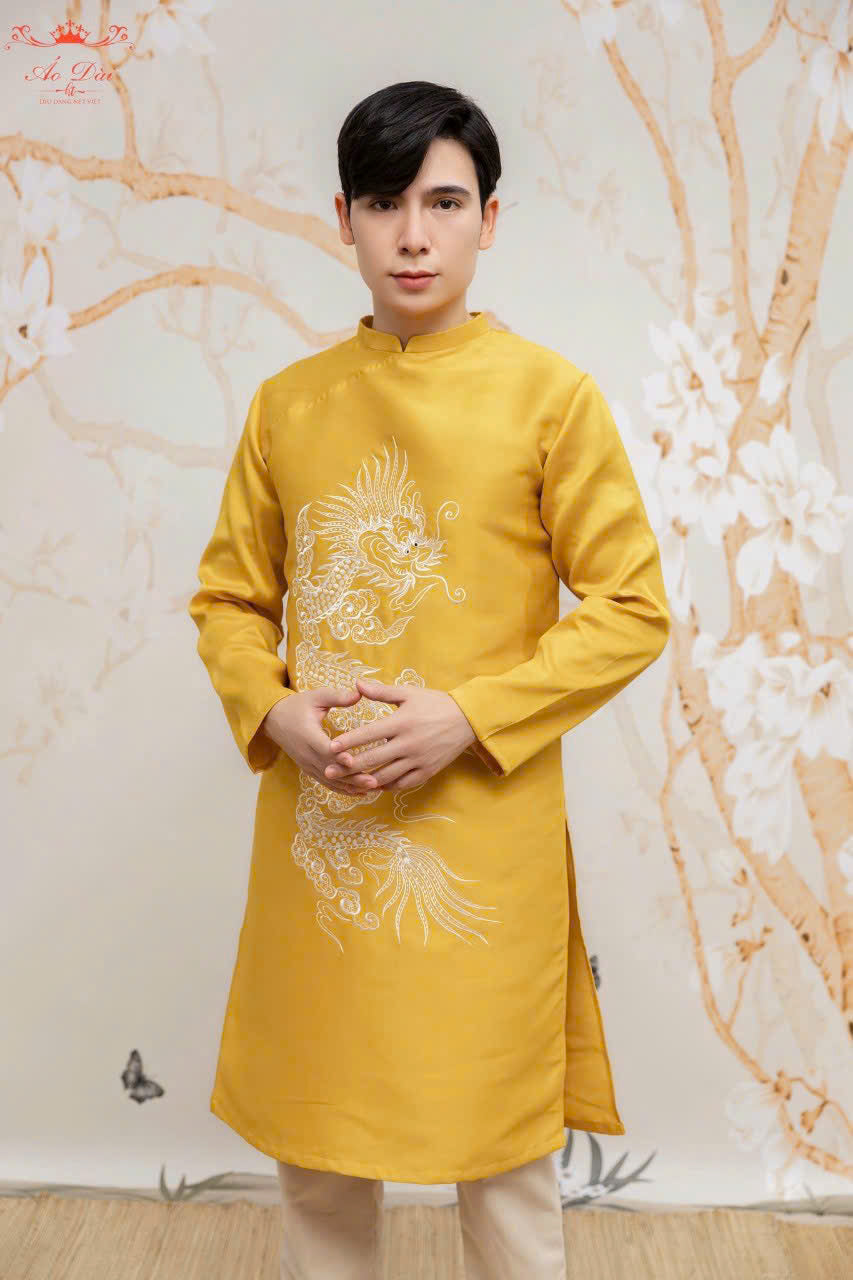 Men Dress- Blue Dragon Ao Dai For Men