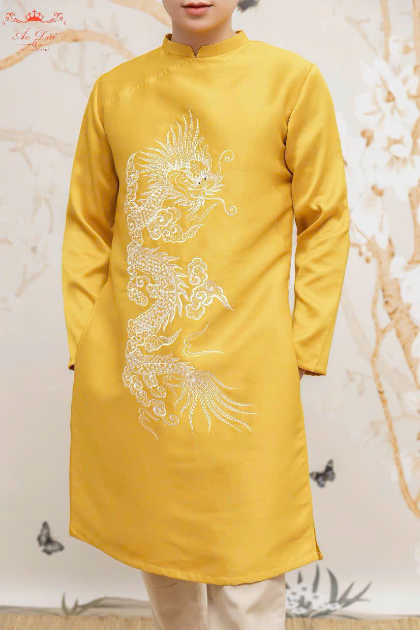 Men Dress- Blue Dragon Ao Dai For Men