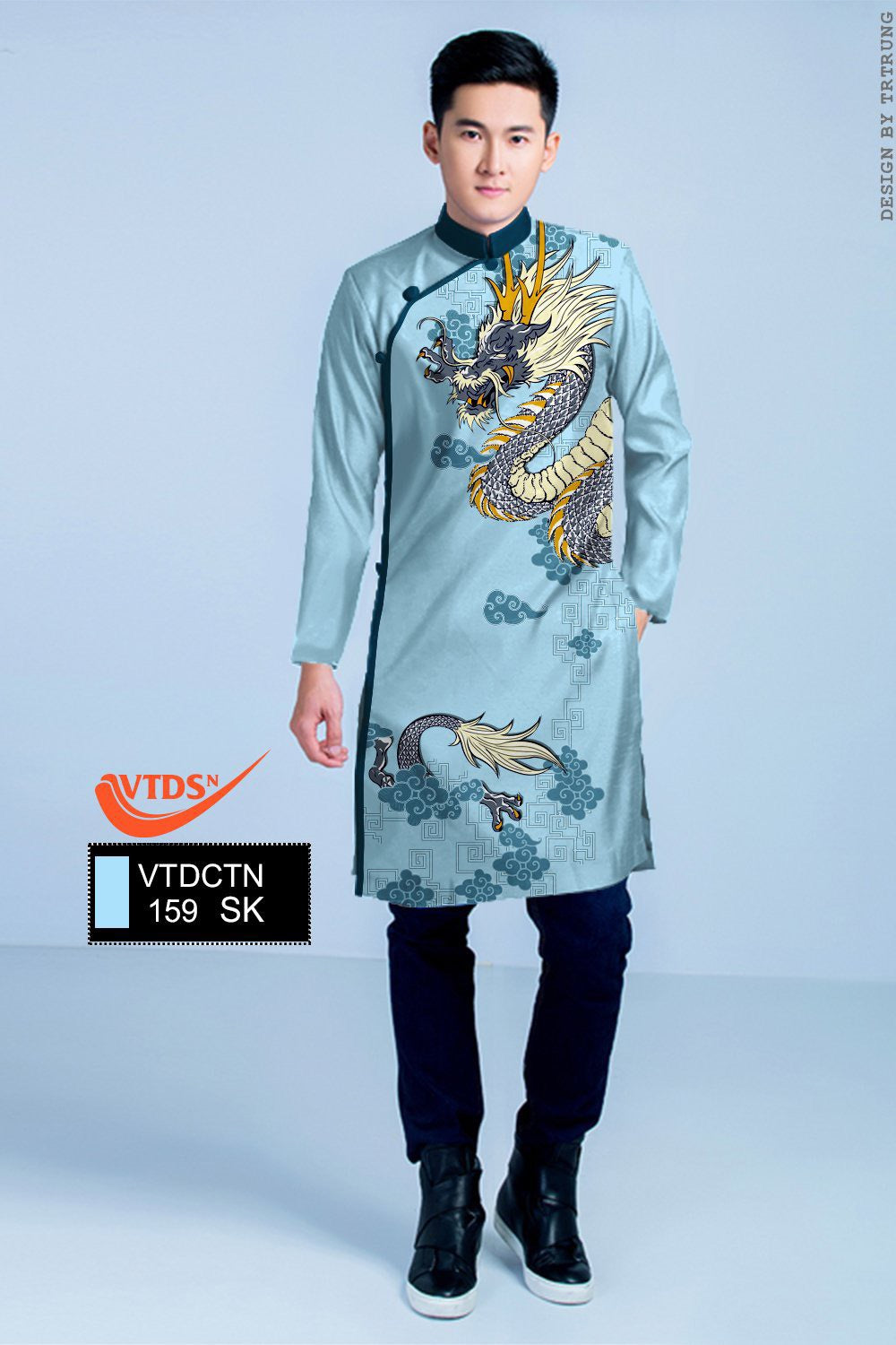 Printed Ao Dai For Men