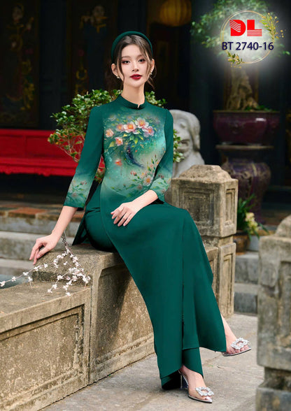 3D Floral Ao Dai - Vietnamese Ao Dai For Women - 3D Silk Ao Dai