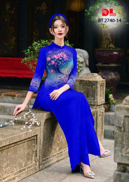 3D Floral Ao Dai - Vietnamese Ao Dai For Women - 3D Silk Ao Dai