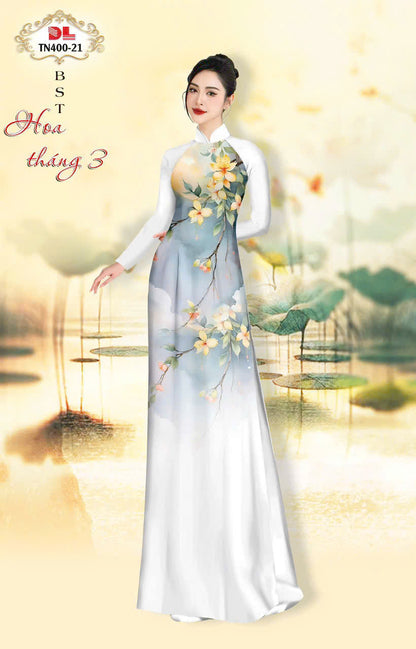 3D Printed Silk Ao Dai - Vietnamese Ao Dai For Women - Áo Dài Truyền Thống