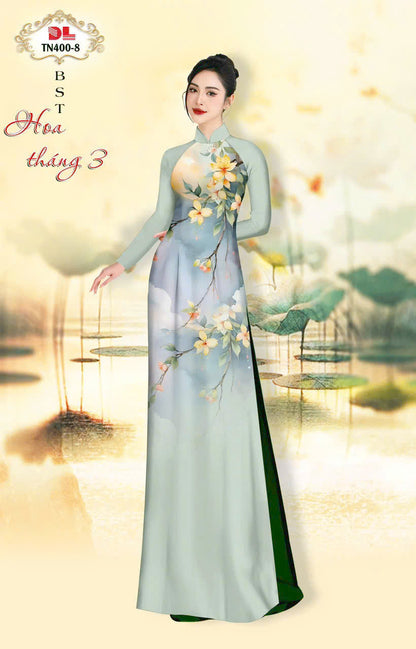 3D Printed Silk Ao Dai - Vietnamese Ao Dai For Women - Áo Dài Truyền Thống
