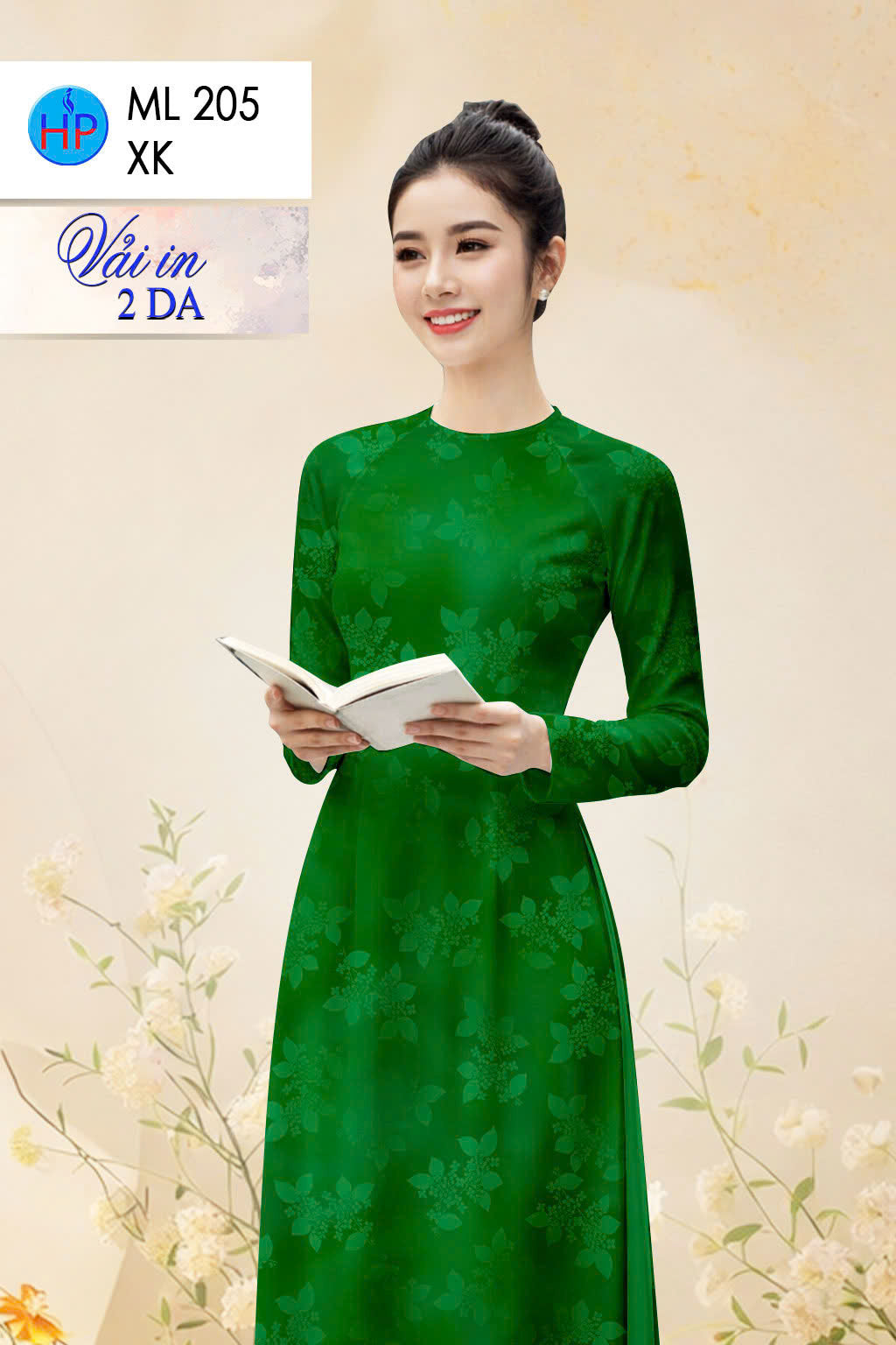 Pre-order: Vietnamese Ao Dai for Women – Printed Floral Traditional Dress, Tet Lunar New Year, Elegant Vietnamese Dress