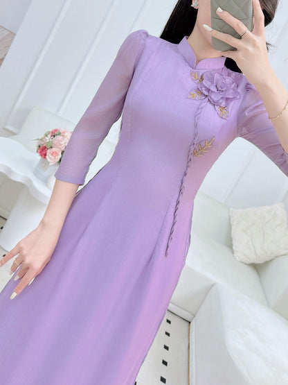 Pre-made Vietnamese Ao Dai For Women | Vietnamese long dress with Pants