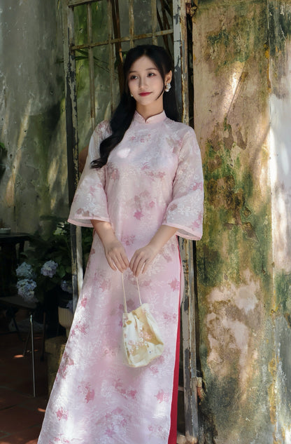 ADDISON Pastel pink ao dai set | Women ao dai Vietnamese